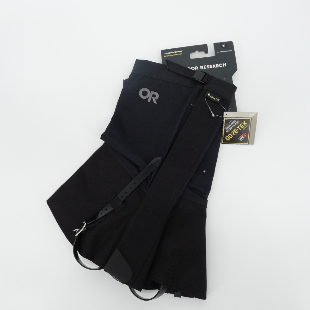 Outdoor Research Mens Crocodile Gaiters Expedition Black GORE-TEX Small NEW